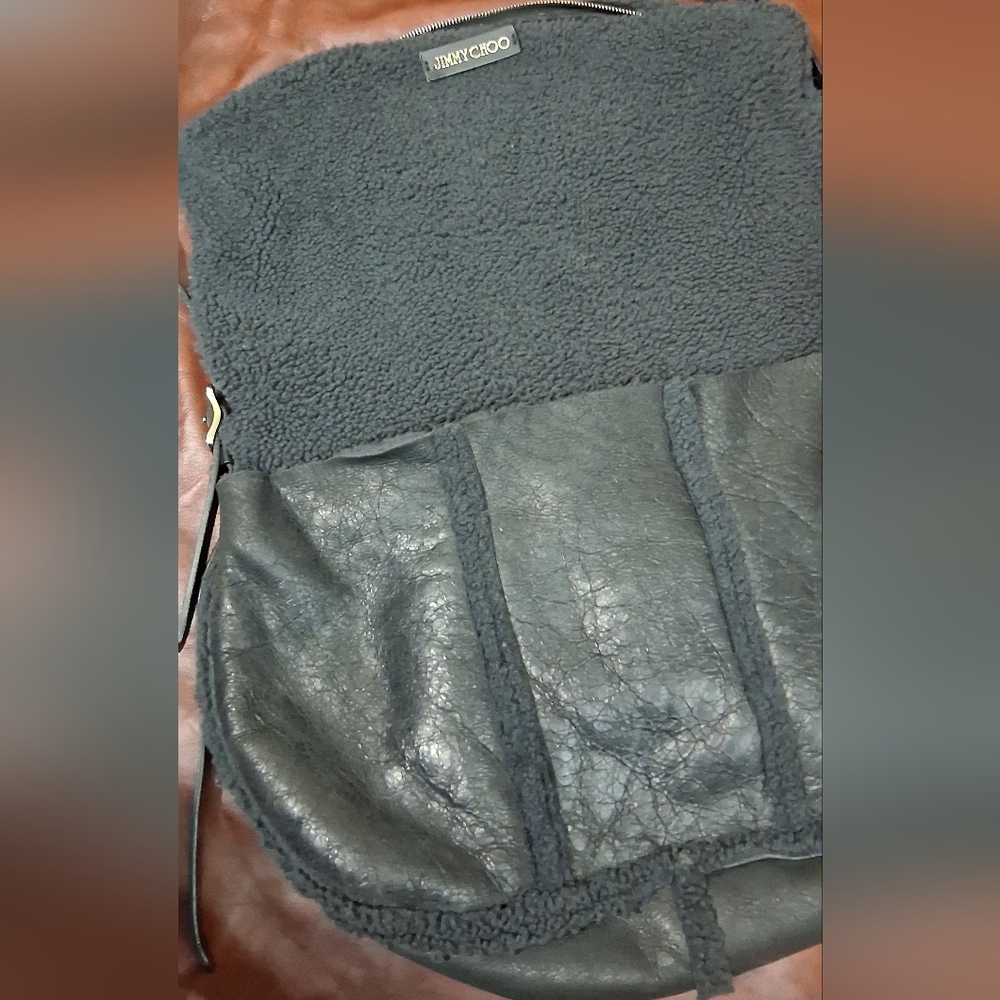 Jimmy Choo Crossbody Bag with Shearling Flap - Picture 4 of 16